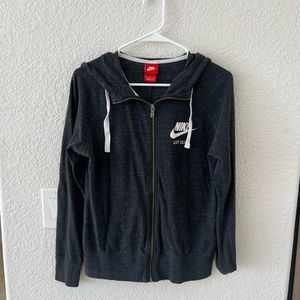nike black zip up size medium